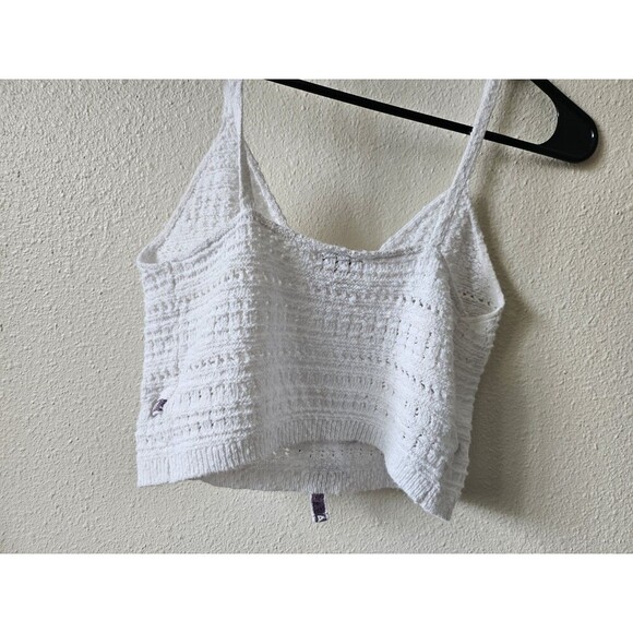 Tommy Hilfiger Tommy Jeans Women's Cropped Crochet Bra Top White Size Small. - Picture 12 of 12